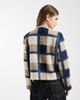Vero Moda Vero Moda textured collarless short bouclé jacket in beige and navy checkerboard - 4