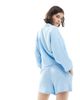 Vero Moda Vero Moda textured cropped shirt and shorts set in pastel blue - 4