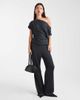 Vero Moda Vero Moda textured jersey off shoulder drapey top in asphalt gray - part of a set - 2