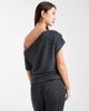 Vero Moda Vero Moda textured jersey off shoulder drapey top in asphalt gray - part of a set - 4