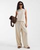 Vero Moda Vero Moda textured plisse barrel leg pants in stone - part of a set-Neutral - 1