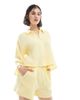 Vero Moda Vero Moda textured shorts in pale yellow - part of a set - 2