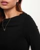 Vero Moda Vero Moda three quarter length sleeve jersey top in black - 2