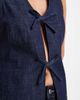 Vero Moda Vero Moda tie front sleeveless denim top in dark rinse wash-Navy - 4