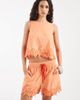 Vero Moda Vero Moda tie waist shorts in orange with shell fringe detail - part of a set - 1