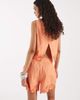 Vero Moda Vero Moda tie waist shorts in orange with shell fringe detail - part of a set - 2