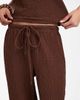 Vero Moda Vero Moda tie waist textured wide leg pants in cocoa brown - part of a set - 3