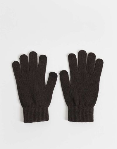 Vero Moda Vero Moda touchscreen gloves in chocolate brown