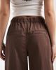 Vero Moda Vero Moda Valeria mid rise wide leg pull-on jeans in chocolate wash-Brown - 4
