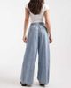 Vero Moda Vero Moda Valeria mid rise wide leg pull on jeans in light blue wash - 2
