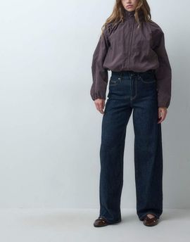 Vero Moda Vero Moda Vera mid rise loose tapered jeans in dark blue denim-Navy