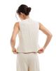 Vero Moda Vero Moda vest with tie front detail in cream - part of a set-Neutral - 2