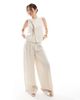 Vero Moda Vero Moda vest with tie front detail in cream - part of a set-Neutral - 4