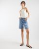 Vero Moda Vero Moda Villa mid-rise tie waist denim bermuda shorts in light blue wash - 1