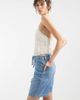 Vero Moda Vero Moda Villa mid-rise tie waist denim bermuda shorts in light blue wash - 2