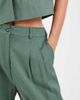 Vero Moda Vero Moda wide leg pleat front tailored pants in laurel green - part of a set - 3