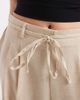 Vero Moda Vero Moda woven pleat front tailored pants with tie waist in stone-Neutral - 4