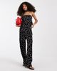 Vero Moda Vero Moda woven wide leg pants in black and white polka dot print - part of a set - 1