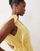 Vero Moda Vero Moda wrap front ruffle hem mini dress in pale banana-Yellow - 3