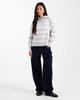 Vero Moda Vero Moda zip through sweater in light gray with cream stripes - 2
