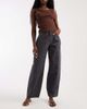 Vero Moda Vero Moda Zoe seam detail slouchy barrel leg jeans in dark gray rinse - 1