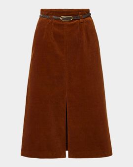 Veronica Beard Alexie Corduroy Midi Skirt