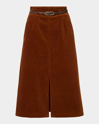 Veronica Beard Alexie Corduroy Midi Skirt