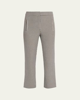 Veronica Beard Arte Check Plaid Kick-Flare Pants