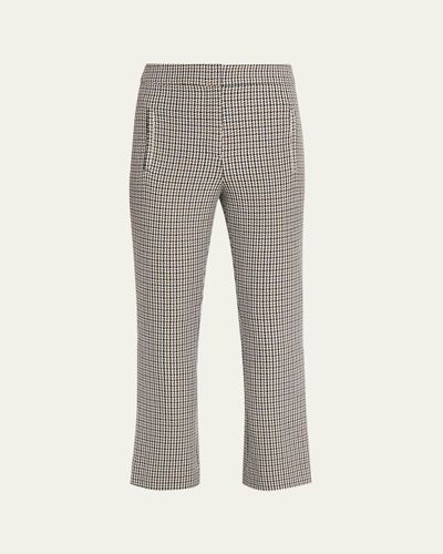 Veronica Beard Arte Check Plaid Kick-Flare Pants