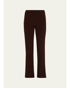Veronica Beard Arte Virgin Wool-Blend High-Rise Slim-Leg Pants