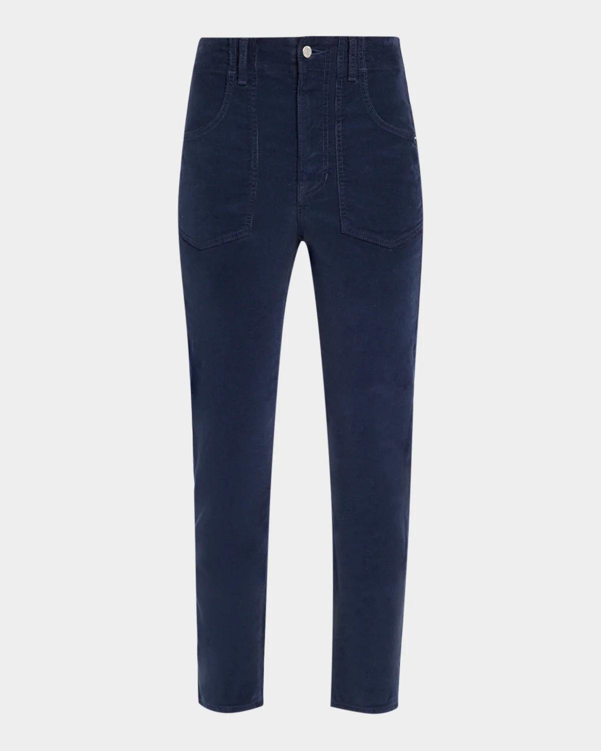 Veronica Beard Arya Straight-Leg Corduroy Pants