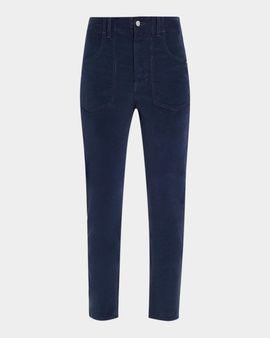 Veronica Beard Arya Straight-Leg Corduroy Pants