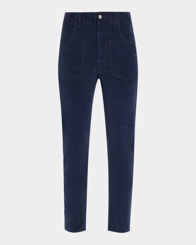 Veronica Beard Arya Straight-Leg Corduroy Pants