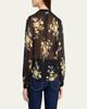 Veronica Beard Ashlynn Floral Silk Blouse - 3