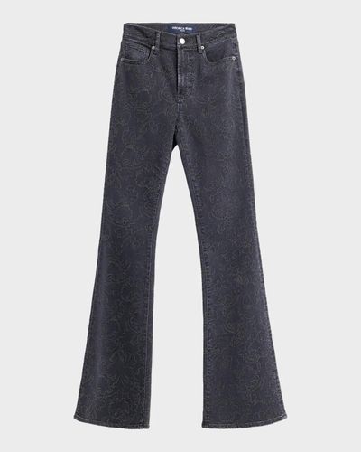 Veronica Beard Beverly Floral Flare Jeans
