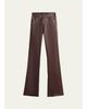 Veronica Beard Beverly Vegan Leather Flare Pants - 1
