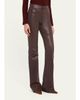 Veronica Beard Beverly Vegan Leather Flare Pants - 4