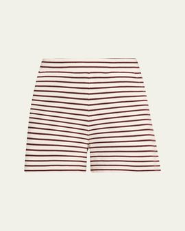 Veronica Beard Brighton Striped Knit Shorts