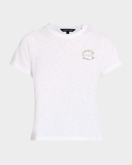 Veronica Beard Carl Embroidered Crewneck T-Shirt
