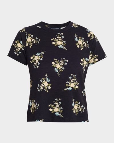 Veronica Beard Carla Floral Crewneck Tee