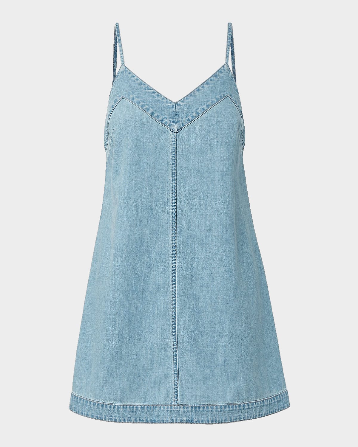 Veronica Beard Chapmond Denim A-Line Mini Dress