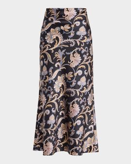 Veronica Beard Clover Paisley-Print Stretch Silk
