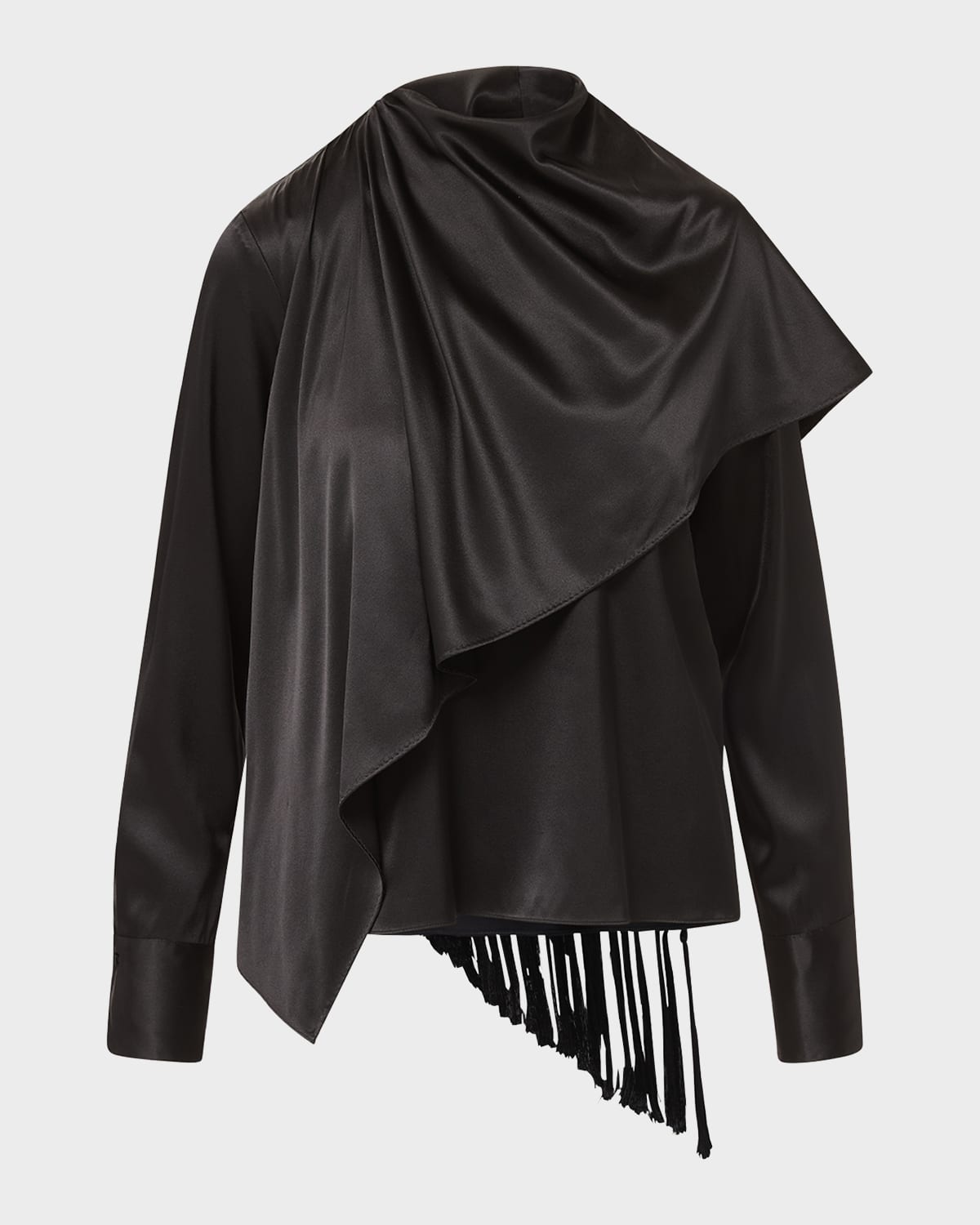 Veronica Beard Daleney Draped Silk Scarf Blouse