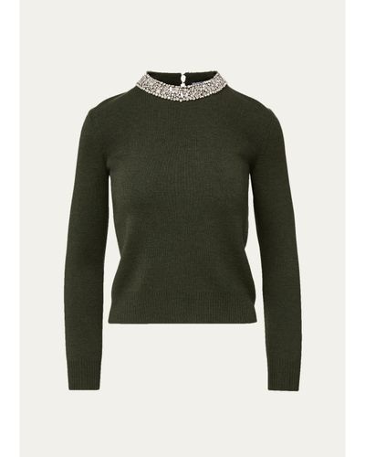 Veronica Beard Daro Embellished Wool Sweater