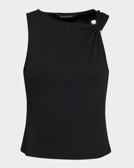 Veronica Beard Deylin Stretch-Cotton Asymmetric Top