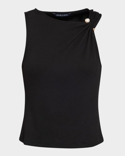 Veronica Beard Deylin Stretch-Cotton Asymmetric Top