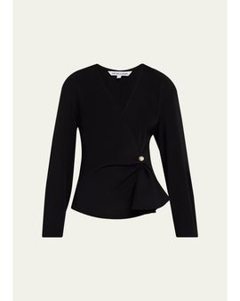 Veronica Beard Drew Wrap Top