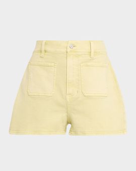 Veronica Beard Elijah Patch Pocket Denim Shorts