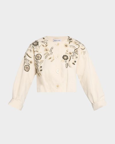 Veronica Beard Emeren Embroidered Cropped Jacket