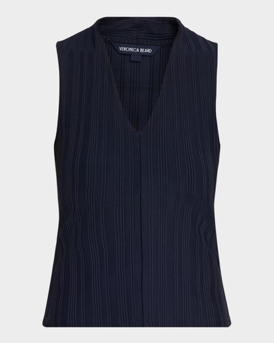 Veronica Beard Evania V-Neck Tank Top